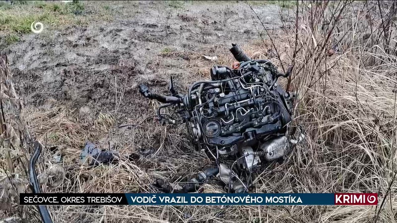 VODIČ VRAZIL DO BETÓNOVÉHO MOSTÍKA