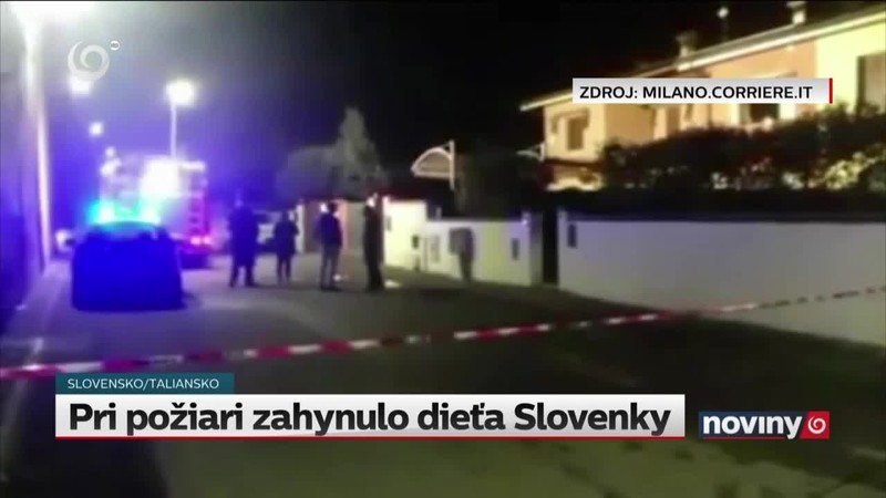 Pri požiari zahynulo dieťa Slovenky