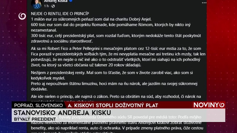 A. KISKOVI STOPLI DOŽIVOTNÝ PLAT