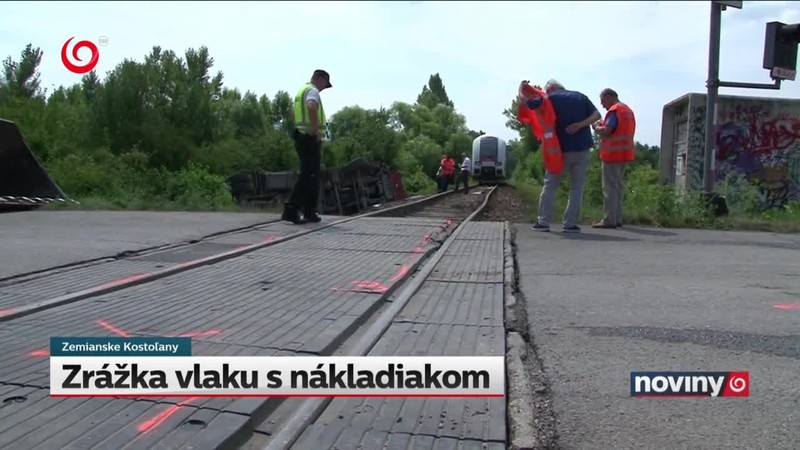 Zrážka vlaku s nákladiakom