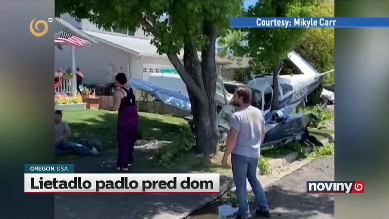 Lietadlo padlo pred dom