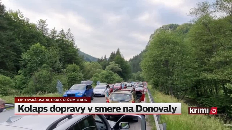 Kolaps dopravy v smere na Donovaly