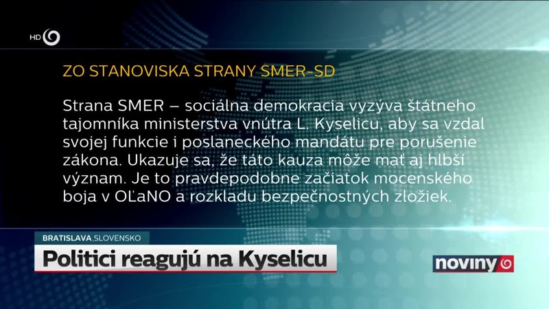 Politici reagujú na Kyselicu