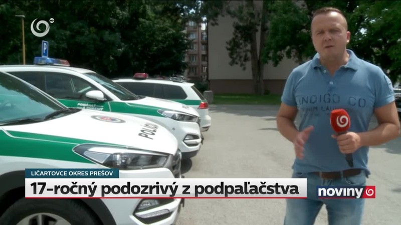 17-ročný podozrivý z podpaľačstva