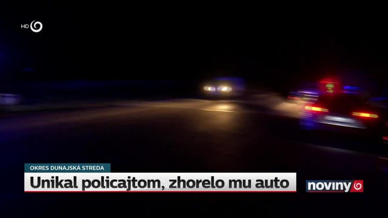 Unikal policajtom, zhorelo mu auto