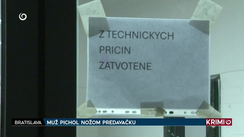 MUŽ PICHOL NOŽOM PREDAVAČKU