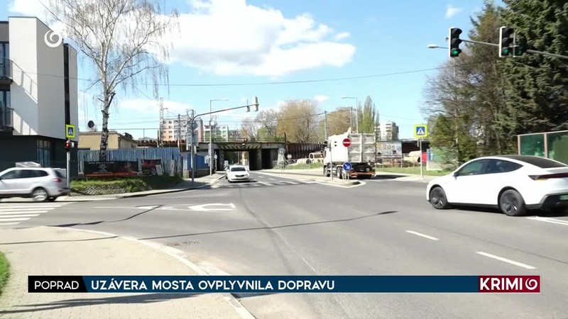 UZÁVERA MOSTA OVPLYVNILA DOPRAVU