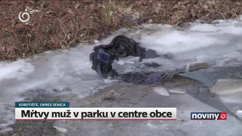 Mŕtvy muž v parku v centre obce