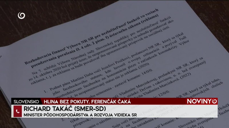 HLINA BEZ POKUTY, FERENČÁK ČAKÁ