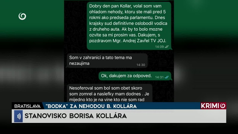 "BODKA" ZA NEHODOU B. KOLLÁRA