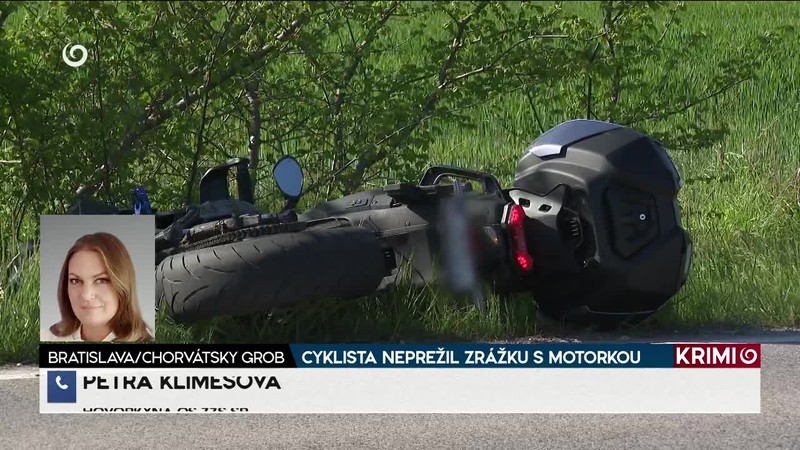CYKLISTA NEPREŽIL ZRÁŽKU S MOTORKOU