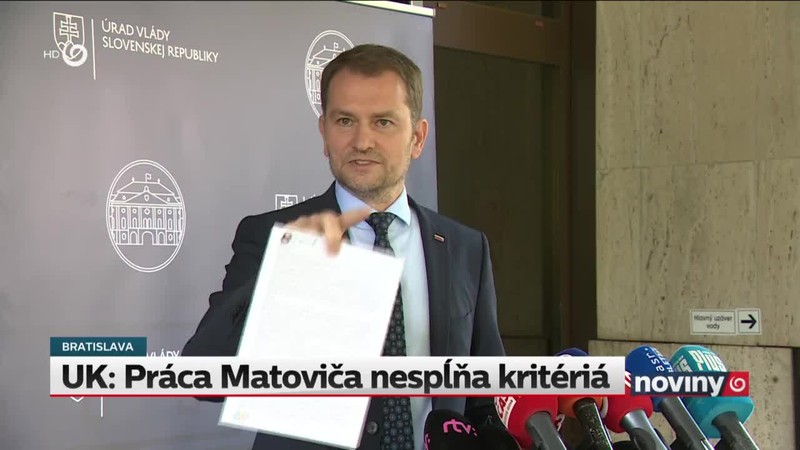 UK: Práca Matoviča nespĺňa kritériá