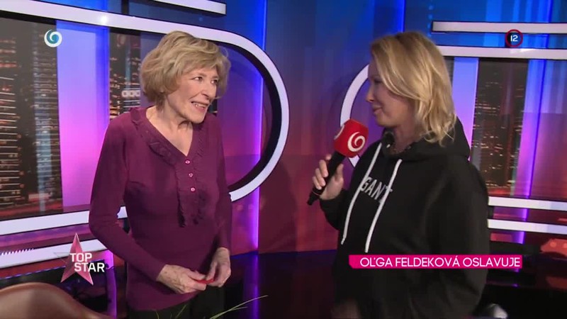 Oľga Feldeková oslavuje