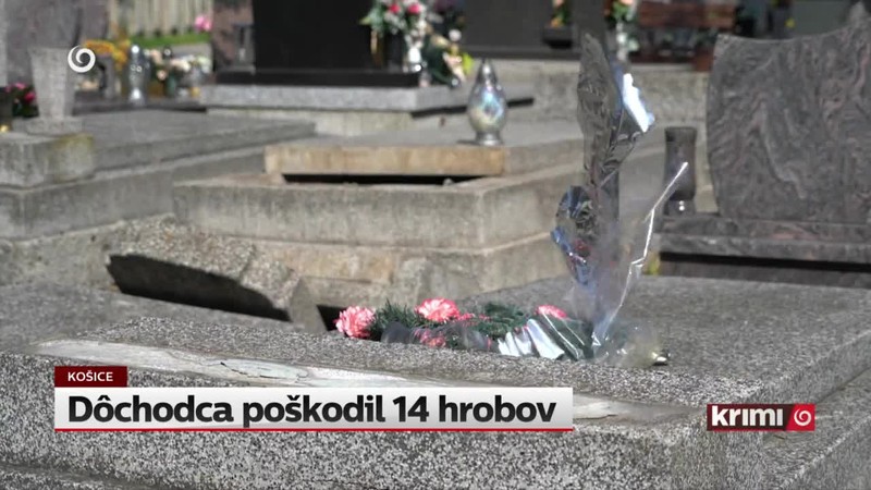 Dôchodca poškodil 14 hrobov