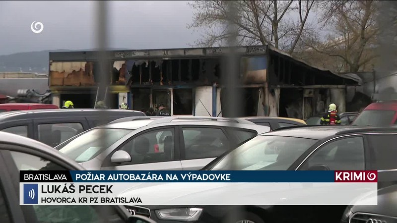 POŽIAR AUTOBAZÁRA NA VÝPADOVKE