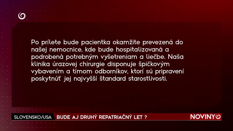 BUDE AJ DRUHÝ REPATRIAČNÝ LET ?
