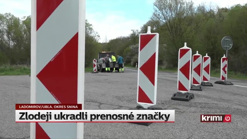 Zlodeji ukradli prenosné značky