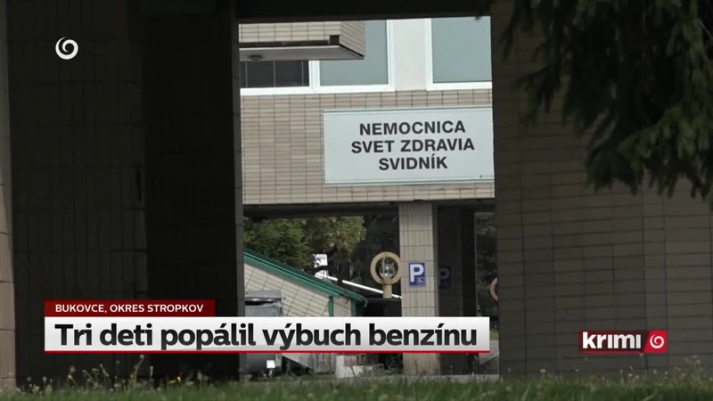 Tri deti popálil výbuch benzínu