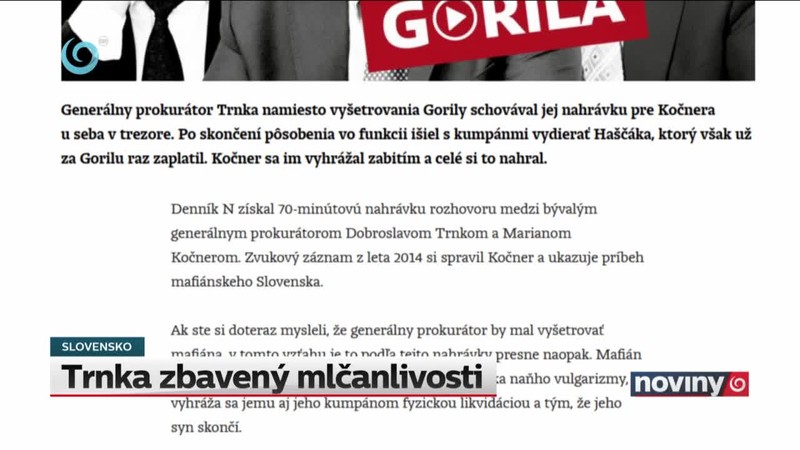 Trnka zbavený mlčanlivosti