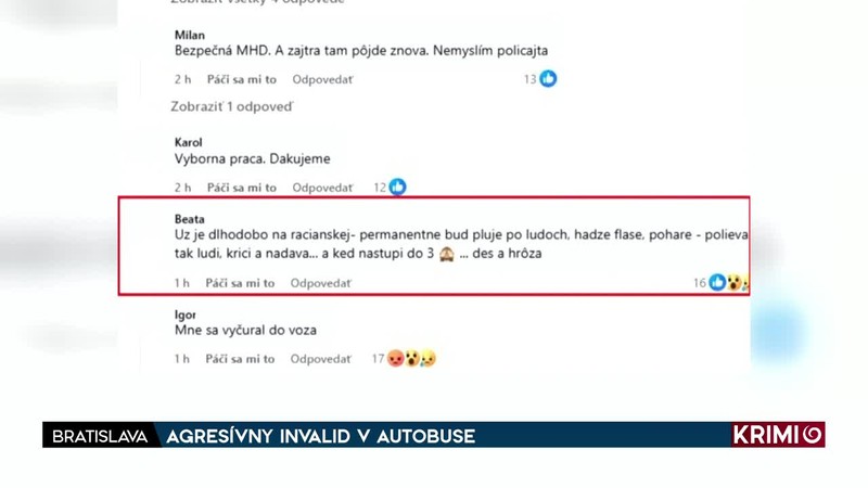 AGRESÍVNY INVALID V AUTOBUSE