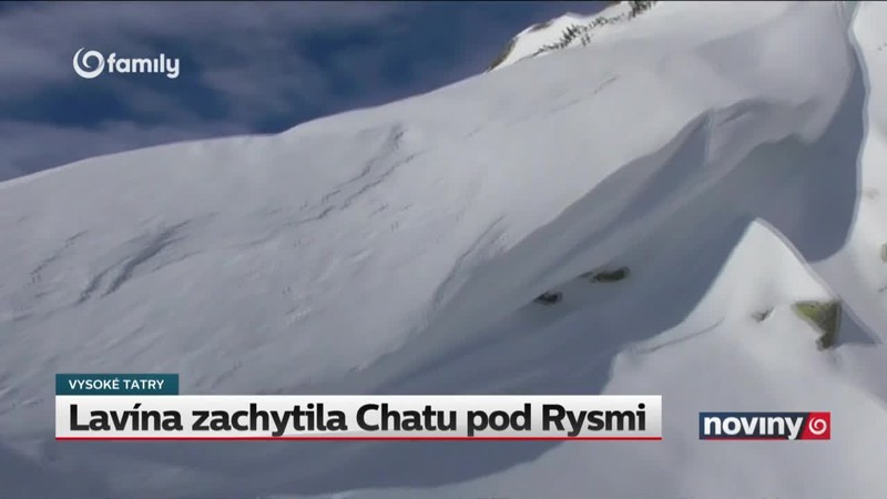 Lavína zachytila Chatu pod Rysmi