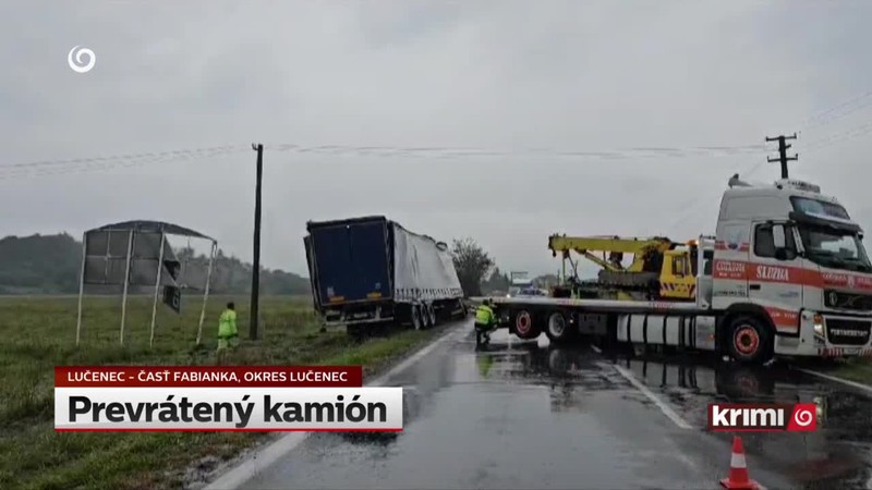 Prevrátený kamión