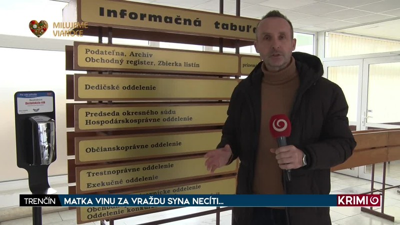 MATKA VINU ZA VRAŽDU SYNA NECÍTI...