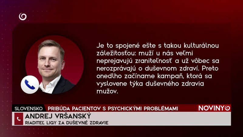 PRIBÚDA PACIENTOV S PSYCHICKÝMI PROBLÉMAMI