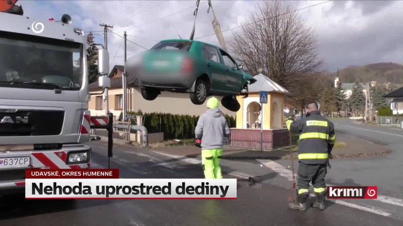 Nehoda uprostred dediny