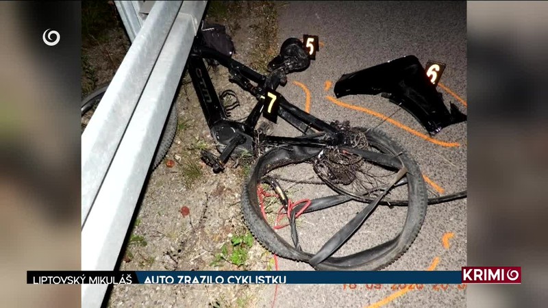 AUTO ZRAZILO CYKLISTKU