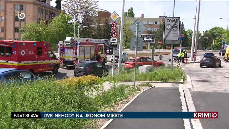DVE NEHODY NA JEDNOM MIESTE