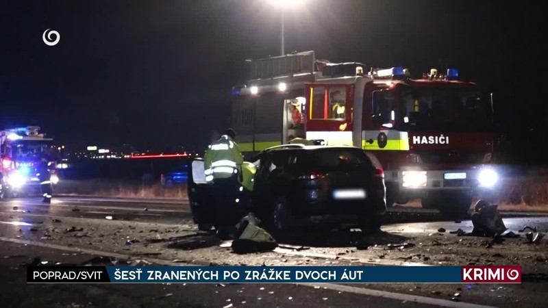 ŠESŤ ZRANENÝCH PO ZRÁŽKE DVOCH ÁUT