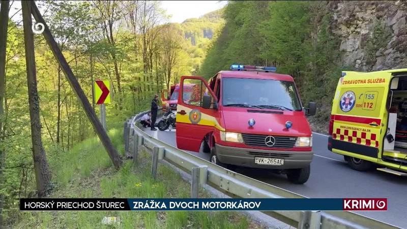 ZRÁŽKA DVOCH MOTORKÁROV