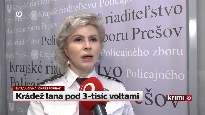 Krádež lana pod 3-tisíc voltami
