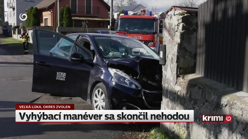 Vyhýbací manéver sa skončil nehodou