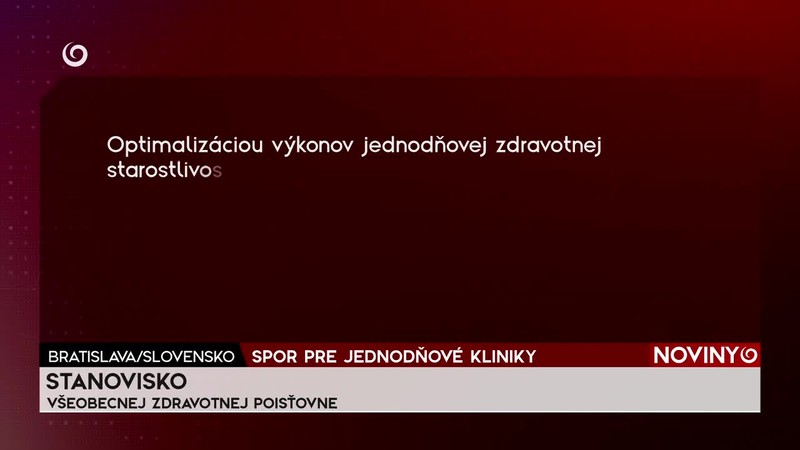 SPOR PRE JEDNODŇOVÉ KLINIKY