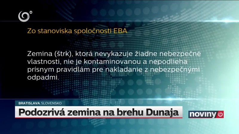 Podozrivá zemina na brehu Dunaja