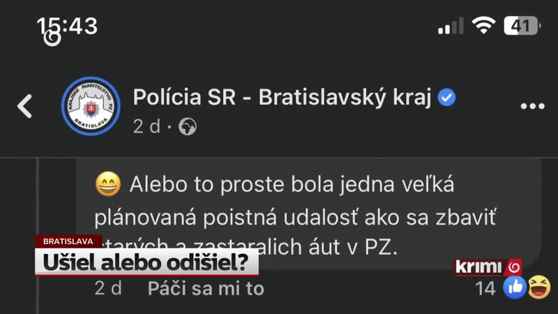 Ušiel alebo odišiel?