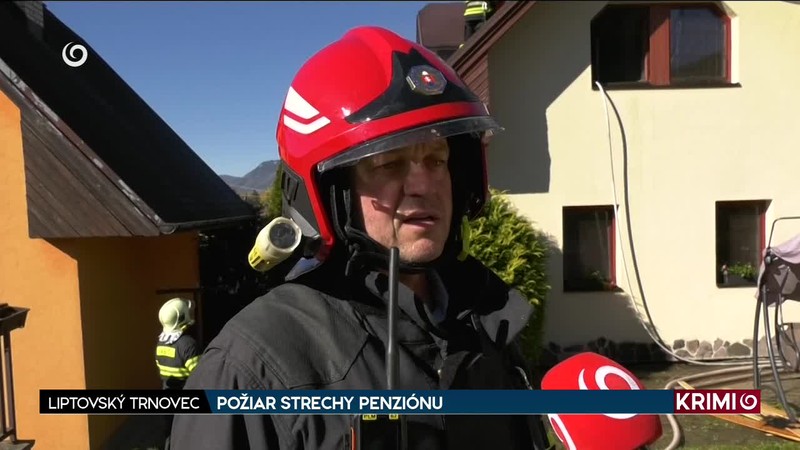 POŽIAR STRECHY PENZIÓNU