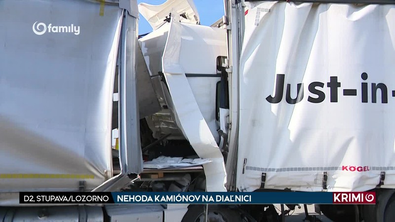 NEHODA KAMIÓNOV NA DIAĽNICI
