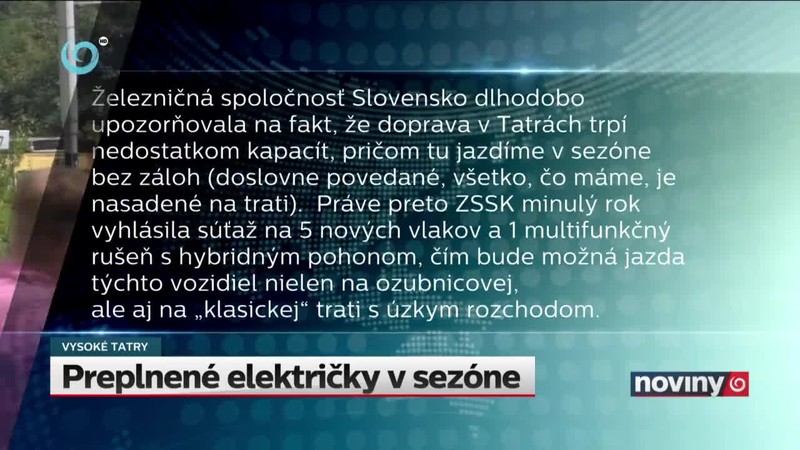 Preplnené električky v sezóne