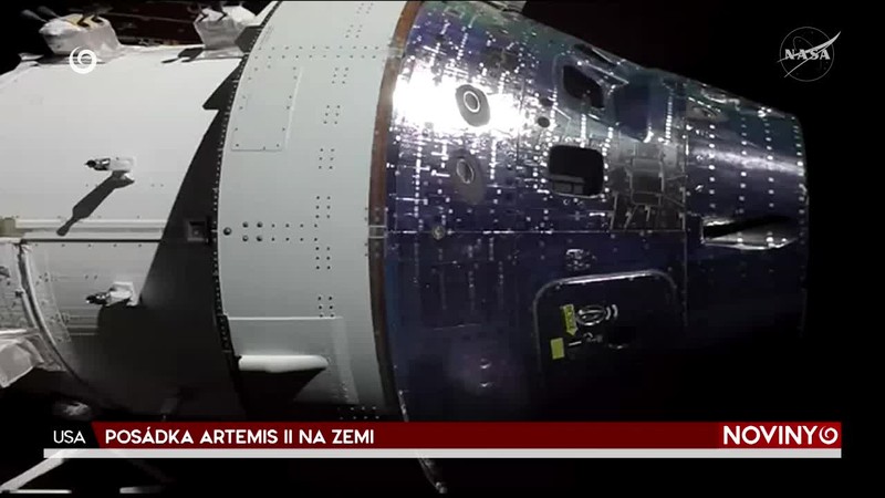 POSÁDKA ARTEMIS II NA ZEMI