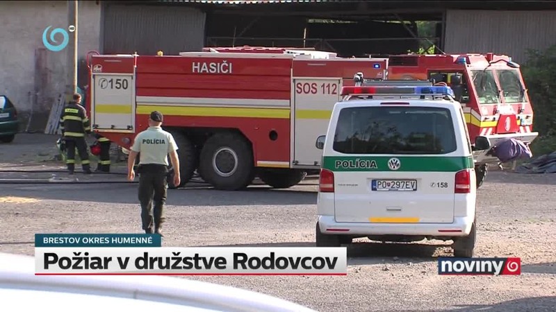 Požiar v družstve Rodovcov