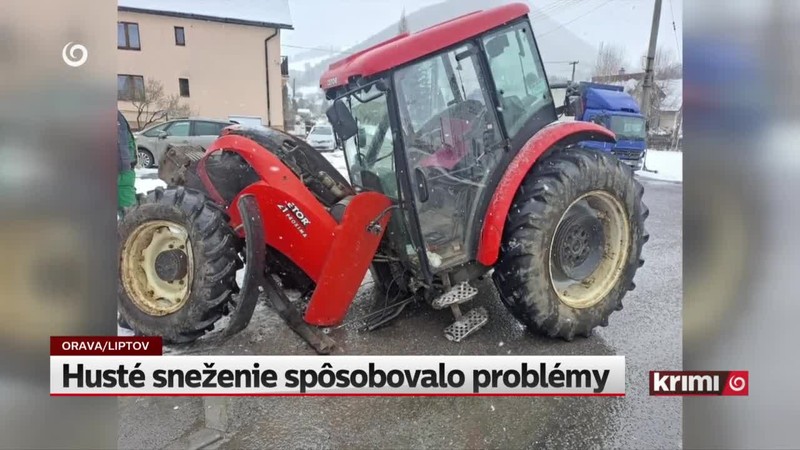 Husté sneženie spôsobovalo problémy