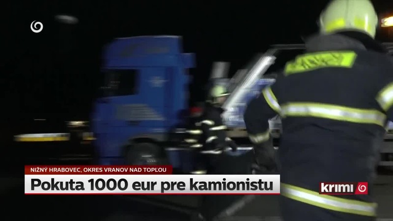 Pokuta 1000 eur pre kamionistu