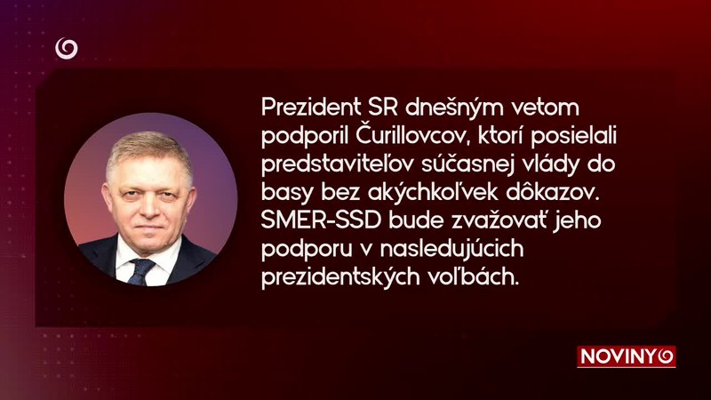 PREZIDENT DO NR SR VRÁTIL ZÁKON