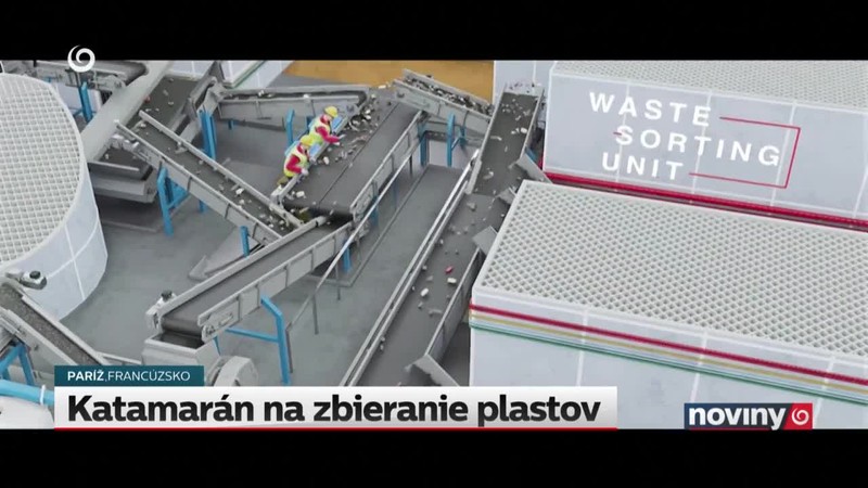 Katamarán na zbieranie plastov