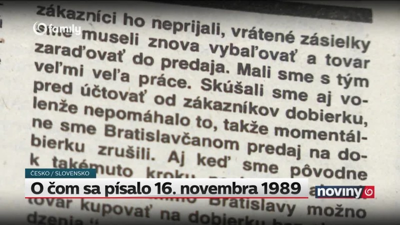 O čom sa písalo 16. novembra 1989