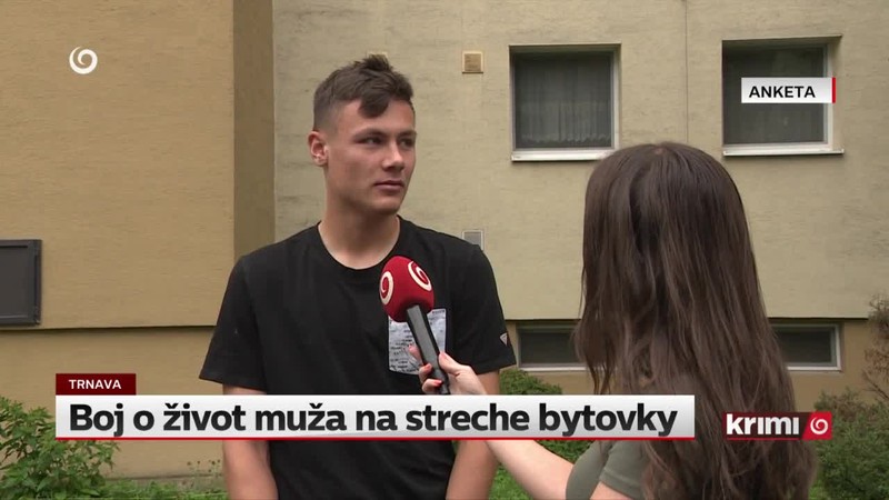 Boj o život muža na streche bytovky