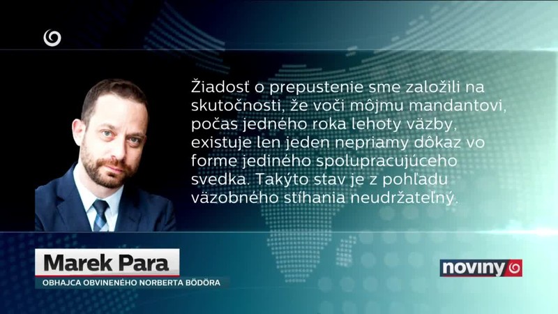Bödör chce ísť z väzby